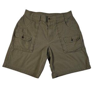 Guide Series Shorts Men's Curved Front Pocket Cotton Cargos Button Cl. Brown 34